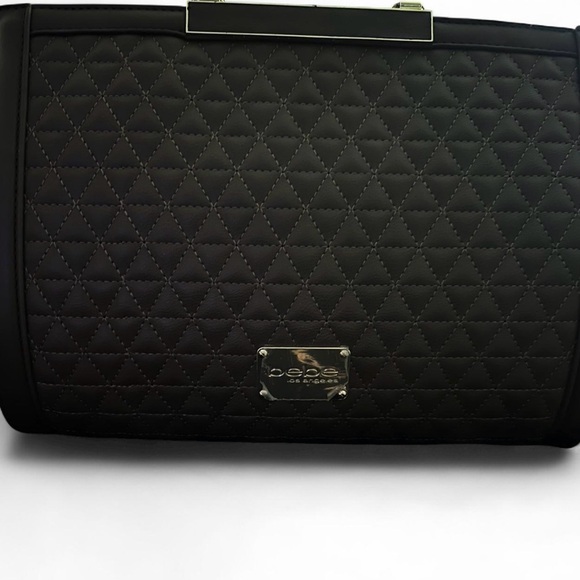 Bebe Black Quilted Shoulder Bag